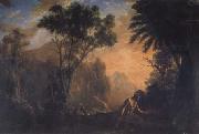 Claude Lorrain Landscape with St Onofrio (mk17) oil on canvas